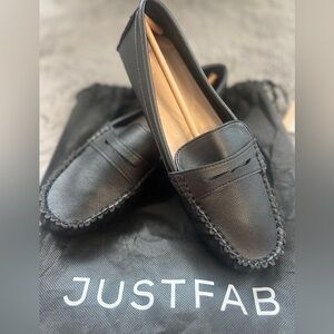 Black Just Fab Loafers